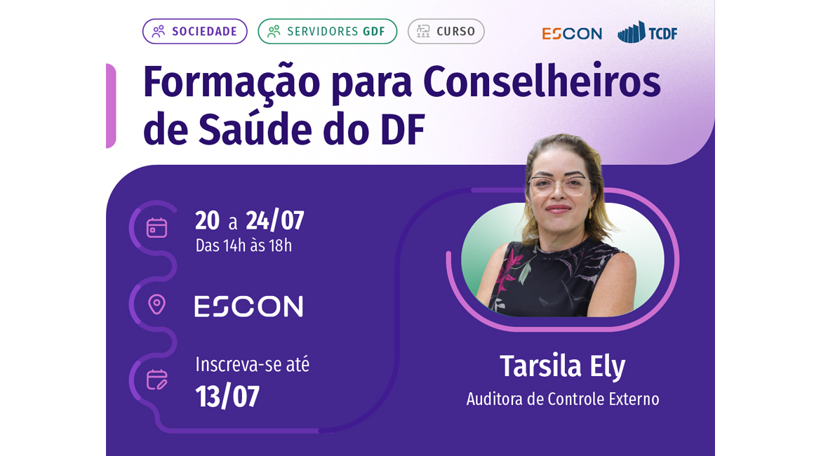 Curso de Formação para Conselheiros de Saúde do DF abre inscrições para edição de julho